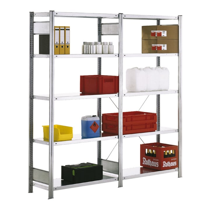 Regalwerk BERT Standardregal Grundfeld HxBxT 3000x875x600mm