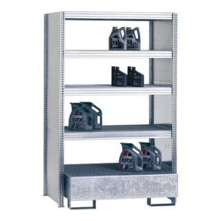 Regalwerk BERT Umweltregal Anbaufeld mit Vollblech-Seitenwand