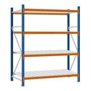 Regalwerk EMMA-Weitspannregal Stahleinlage Grundfeld HxBxT 2500x1850x800 mm Rahmen RAL 5010-3