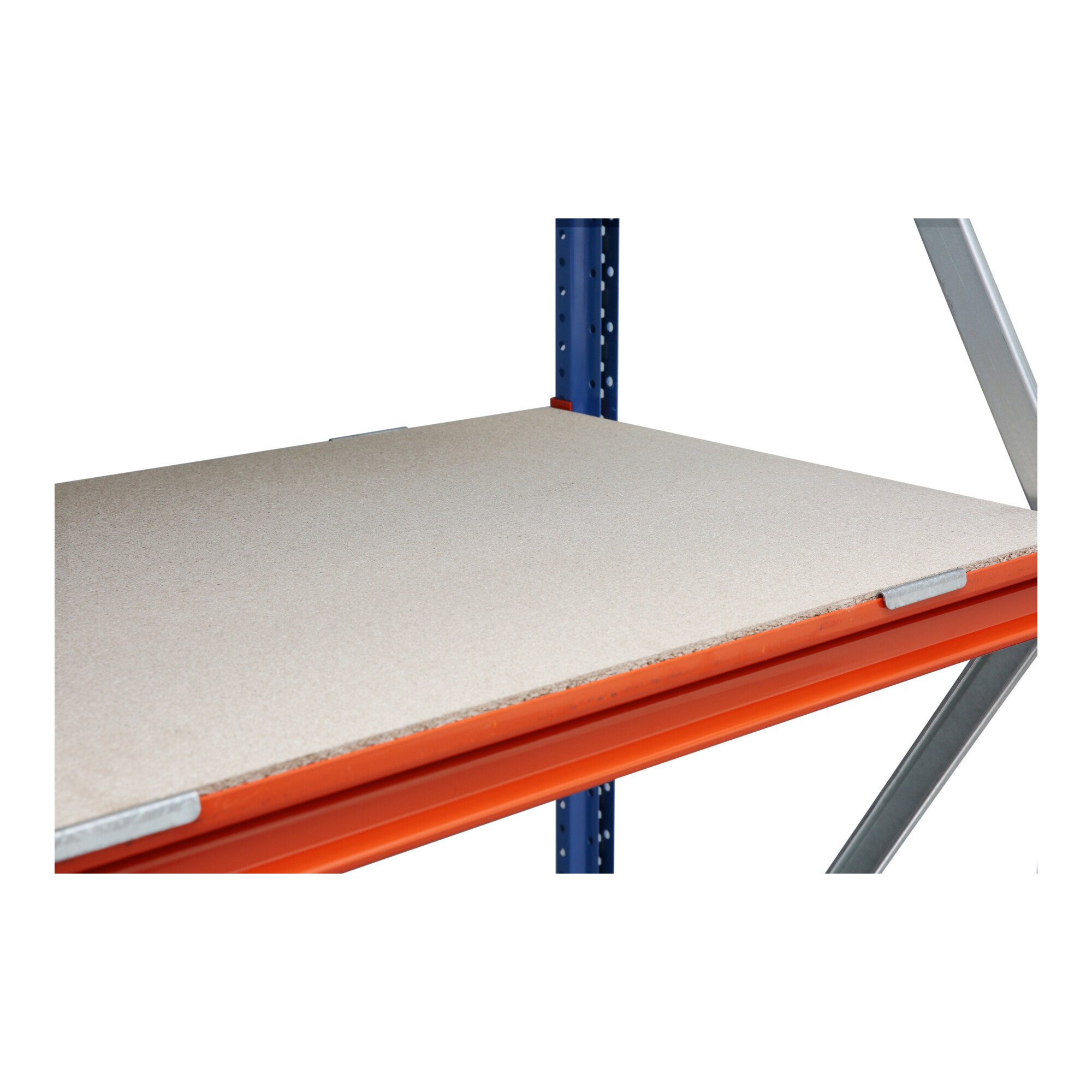 Regalwerk EMMA-Zusatzebene Holz BxT 2700x1000 mm Z-Profil 99x30 mm RAL 2004