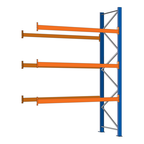 Regalwerk KENO Palettenregal Anbaufeld HxBxT 5880 x 2800 x 1100mm Fachlast: 3.000 kg