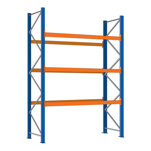 Regalwerk KENO Palettenregal Grundfeld HxBxT 5880 x 2900 x 1100mm Fachlast: 3.000 kg