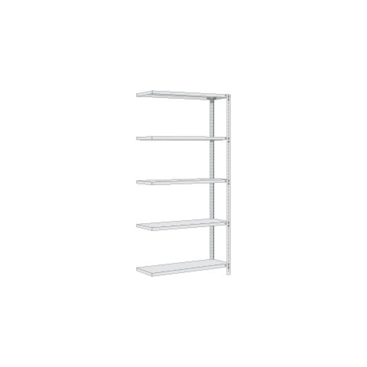 Regalwerk RUDI-Schraubregal 350 Anbauregal HxBxT 2000x870x500 mm verzinkt Winkelprofil