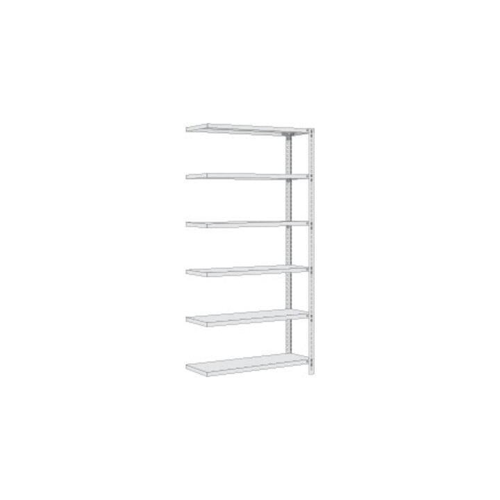 Regalwerk RUDI-Schraubregal 350 Anbauregal HxBxT 2500x1000x300 mm verzinkt Winkelprofil
