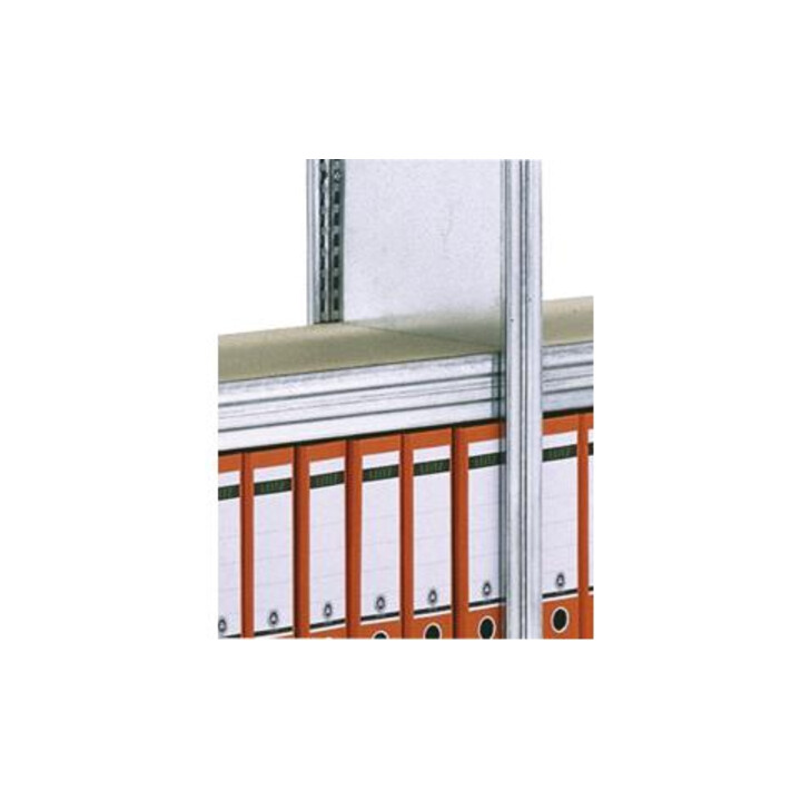 Regalwerk Standard Stahlfachboden, lichtgrau RAL 7035, Fachlast 150 kg, inkl. 4 Fachbodenträgern, BxT 870x300 mm