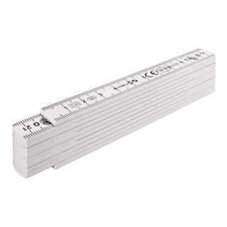 Règle pliante en plastique STABILA type 1104 1 m blanche, échelle métrique