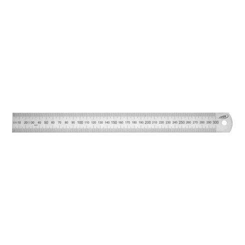 Réglet en acier L. 1500 mm acier flexible graduation A = mm/mm HELIOS PREISSER