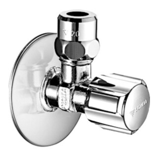 Régulateur d'angle d'écoulement COMFORT chromé, version courte 1/2x3/8