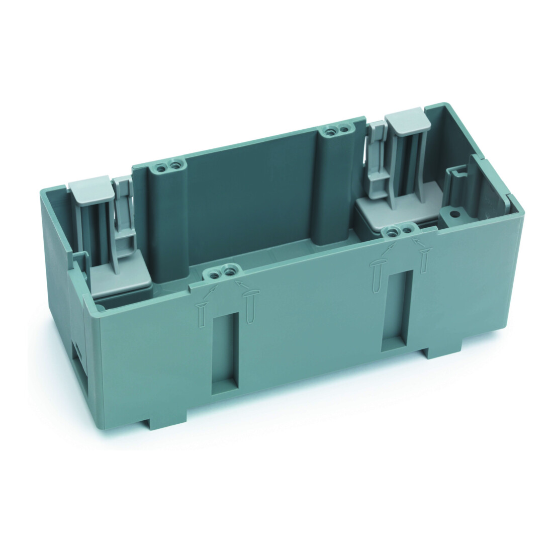 Rehau SIGNA Boîte d’encastrement appareil CEE 2 places, gris BRK GD 2CEE gr