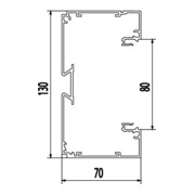 Rehau SIGNA STYLE Unterteil 70x130 eloxiert BRA 70130 EL-4