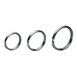 REIHER Schlüsselring 2-teilig,Außen, Durchmesser 12mm Stahl vernickelt gehärtet