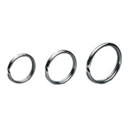 REIHER Schlüsselring 2-teilig,Außen, Durchmesser 12mm Stahl vernickelt gehärtet