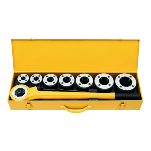 REMS eva Set R 1/2 -3/4 -1- 1 1/4-1 1/2-2 Hand-Gewindeschneidkluppe im