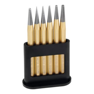 RENNSTEIG Set di punteruoli in supporto di plastica, 6pz.