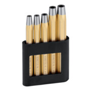RENNSTEIG Set di punzoni levachiodi con supporto di plastica, 5pz.