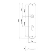 Renovierschild 206 Z VA F00 PZ Entf.72mm EDI-4