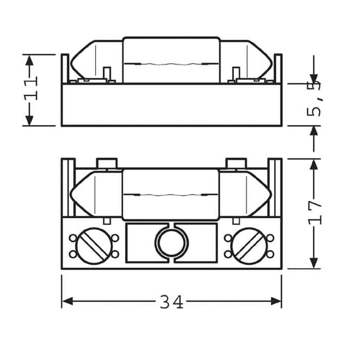 Renz Metallwaren. Beleuchtungshalter mit Soffitte 15V 97-9-85131