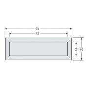 Renz Metallwaren. Bouton combiné LIRA 65x22 brun 97-9-85116 br-1