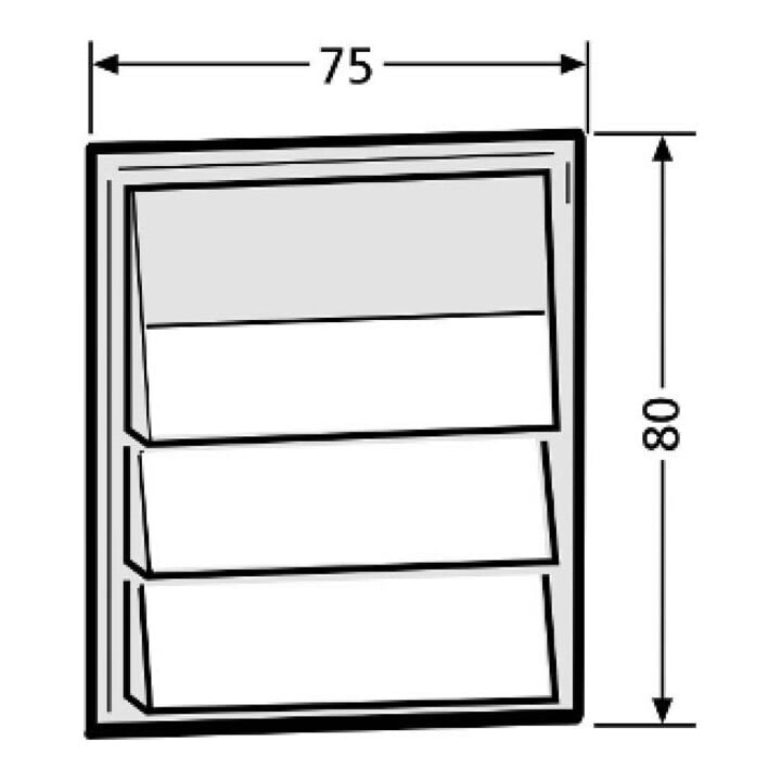 Renz Metallwaren. Klingelmodul mit 3 Klingeltaster 97-9-85271 ws