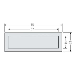 Renz Metallwaren. Kombitaster LIRA 65x22 braun 97-9-85116 br