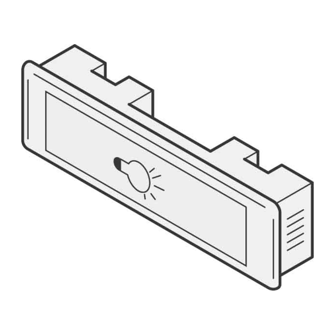 Renz Metallwaren. Lichttaster LIRA 75x22 braun 97-9-85111 br