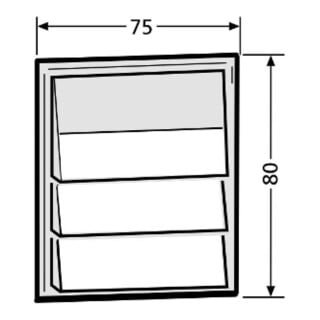 Renz Metallwaren Module de sonnette avec 3 boutons-poussoirs 97-9-85271 blanc