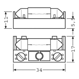 Renz Metallwaren Support d’éclairage avec ampoule 15V 97-9-85131