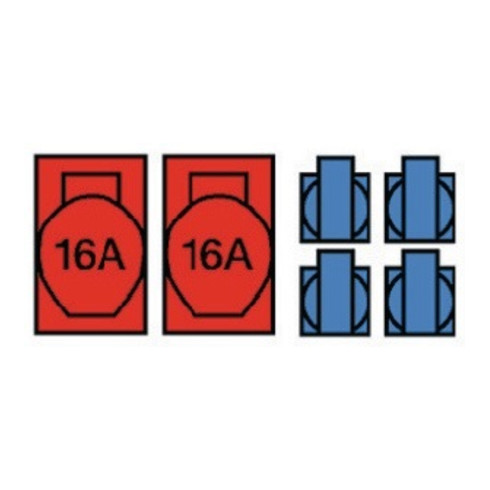 Répartiteur de puissance sur pied IP44 16A 400V 5 pôles H07RN-F5 G 2,5mm2 non isolé intérieur/extérieur
