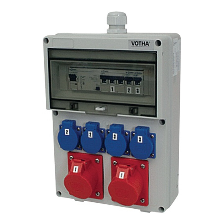 Répartiteur mural Ku mFI 40A 2xCEE 16A 400V 4 prises de courant