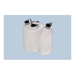 réservoir double ECO 5,5+3 L, PE-HD naturel, homologation NU, accessoire noir
