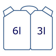 réservoir double PROFI 6+3 L, PE-HD naturel, homologation NU, accessoire noir-2