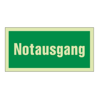 Rettungszeichen BGV A8 L297xB148mm Notausgang grün/weiß Folie