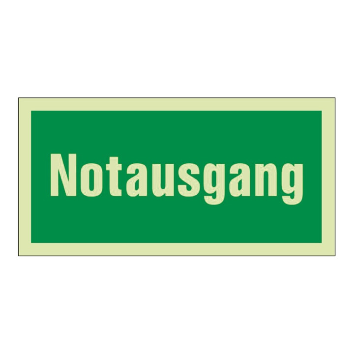 Rettungszeichen BGV A8 L297xB148mm Notausgang grün/weiß Ku.
