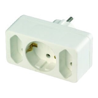 REV 3-fach-Stecker 2 Euro, 1 Schuko