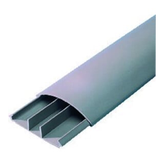 REV Aufbodenkanal 12x50 2 m, m.3 Kamme, grau