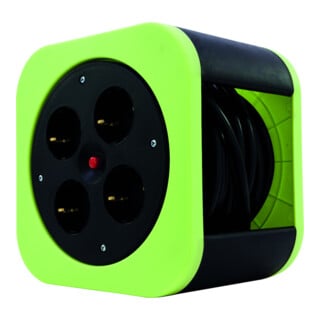 REV Kabelbox S 10m 4-fach H05VV-F3G grün Kunststoff