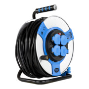 REV Kabeltrommel 50m Stahl IP44 4-fach st-rt H05VV-F 3G1,5-2