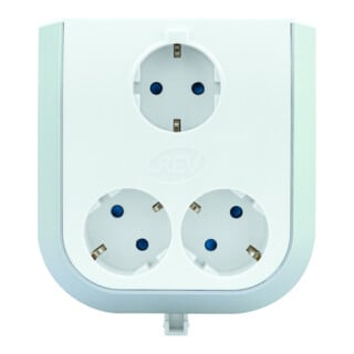 REV Steckdosenerweiterung MultiPower 3-fach weiß-grau