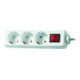 REV Tischsteckdose 3fl., 5KS Sch, sw, 1,4 m-1