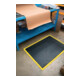 Revêtement de sol de poste de travail tapis fini L1200xl900xS14mm noir/jaune SBR-1