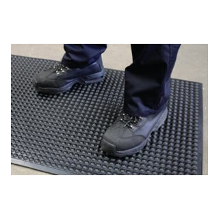 Revêtement de sol de poste de travail tapis fini L1200xl900xS15 mm noir polyurét
