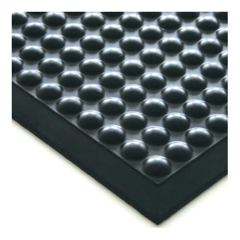 Revêtement de sol de poste de travail tapis fini L1200xl900xS15 mm noir polyurét