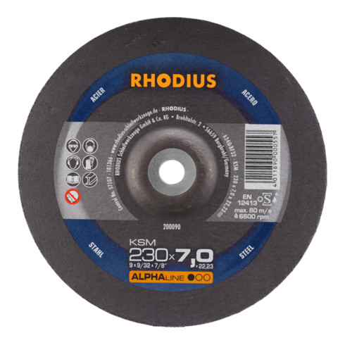 RHODIUS ALPHAline KSM Schruppscheibe Stahl