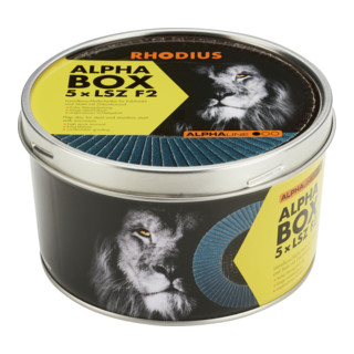 RHODIUS ALPHAline LSZ F2 BOX Fächerschleifscheibe