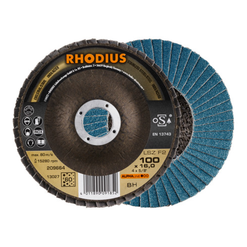 RHODIUS ALPHAline LSZ F2 Fächerschleifscheibe