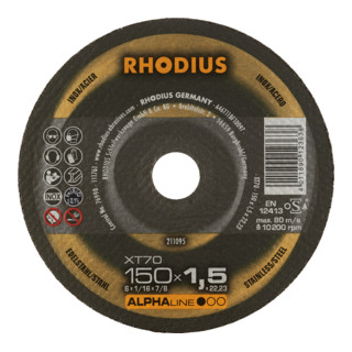 RHODIUS Disco per troncatura ultrasottile ALPHAline XT70