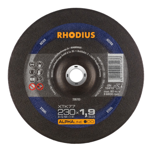RHODIUS ALPHAline XTK77 Extradünne Trennscheibe 230 x 1,9 x 22,23 mm