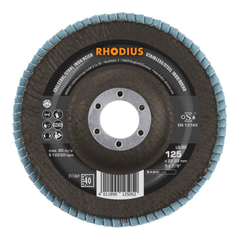 RHODIUS BASICline LS80 Fächerschleifscheibe