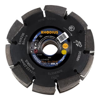 RHODIUS Diamantfrässcheibe LD403S 125 x 12 x 28,5 x 22,23