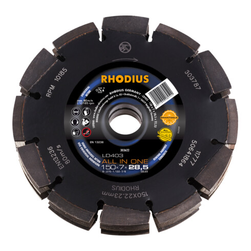 RHODIUS Diamantfrässcheibe LD403S 125 x 12 x 28,5 x 22,23